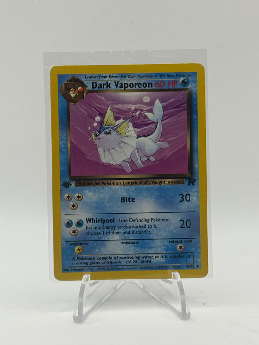 Dark Vaporeon - Team Rocket 1st Edition HP