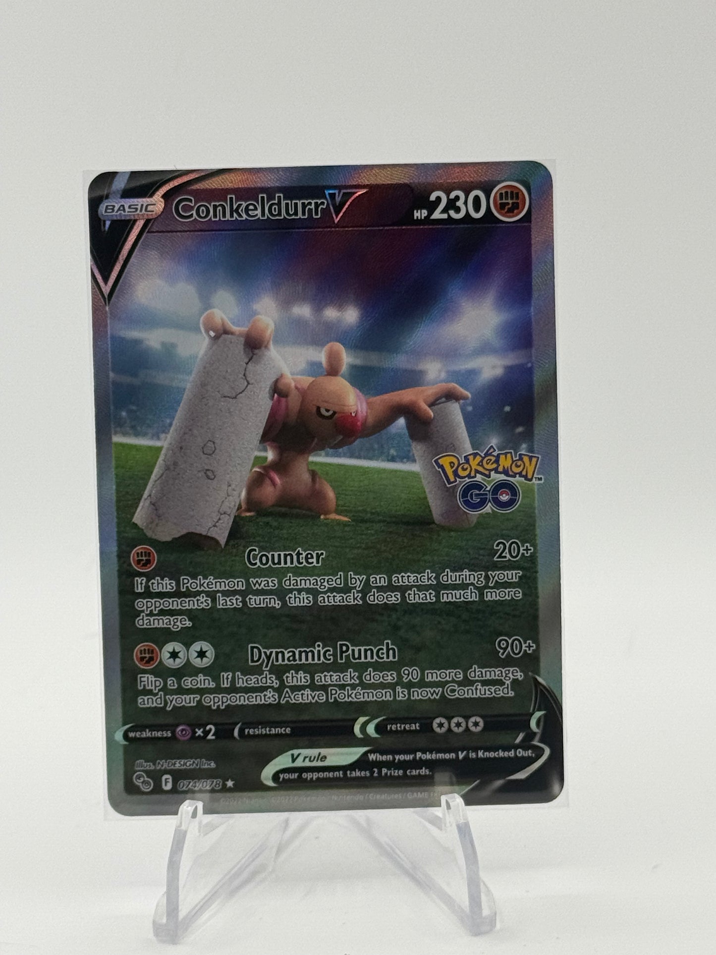 Conkeldurr V (Alternate Full Art) - Pokemon GO 074/078