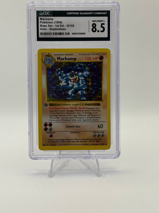 Machamp - 8/102 (Base Set Shadowless) - Deck Exclusives CGC 8.5