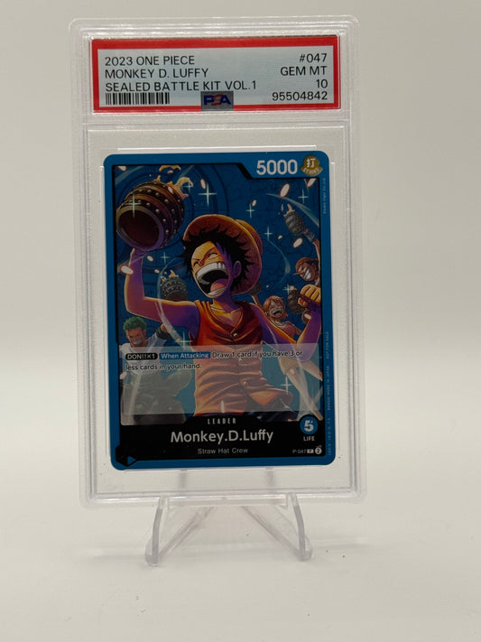 Monkey.D.Luffy (047) (Sealed Battle Kit Vol. 1) - One Piece Promotion Cards PSA 10