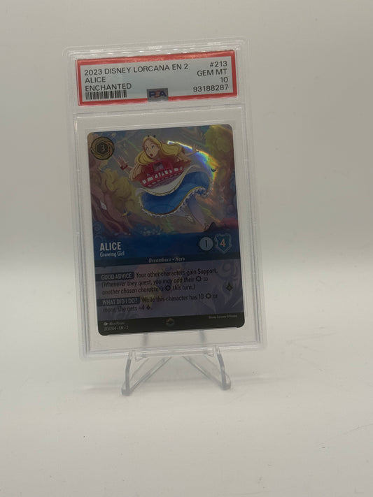 Alice - Growing Girl #213 Lorcana Rise of the Floodborn Psa 10