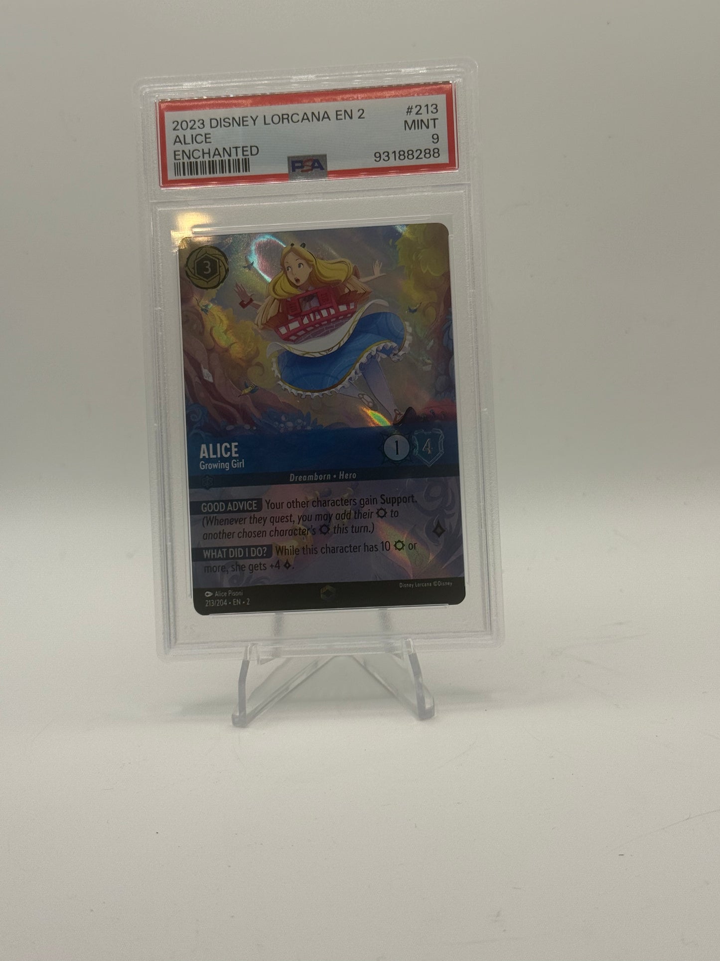 Alice - Growing Girl #213 Lorcana Rise of the Floodborn Psa 9